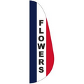 "FLOWERS" 3' x 10' Message Feather Flag